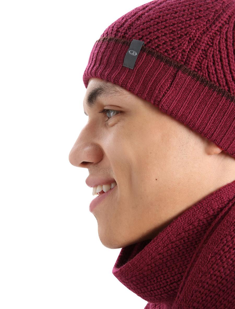 Icebreaker Unisex Merino Waypoint Beanie Miesten Hatut Pinkki | FI 1092HAPK